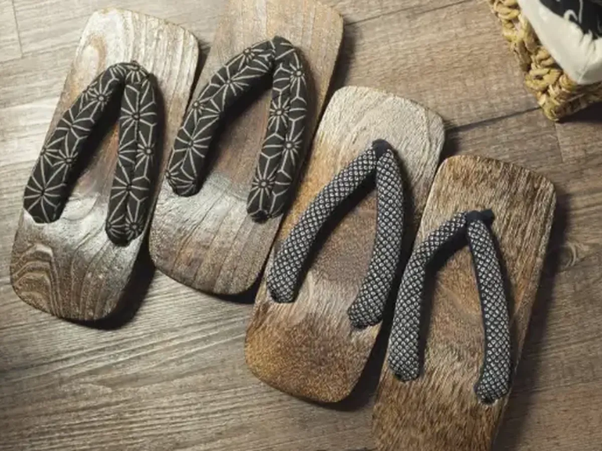 Traditional Japanese geta wooden sandals — a symbol of Japanese cultural refinement and luxury travel