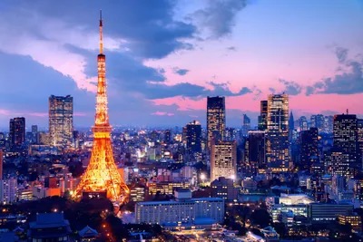 Panoramic view of Tokyo skyline